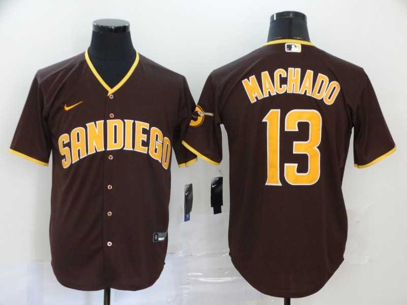 Padres 13 Manny Machado Brown Nike 2020 Cool Base Jersey,We sell and wholesale Padres 13 Manny Machado Brown Nike 2020 Cool Base Jersey on line form chian!